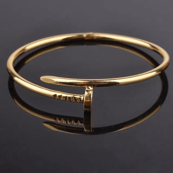 Gold Plated Tarnish Cuff Nail Design Bracelet
